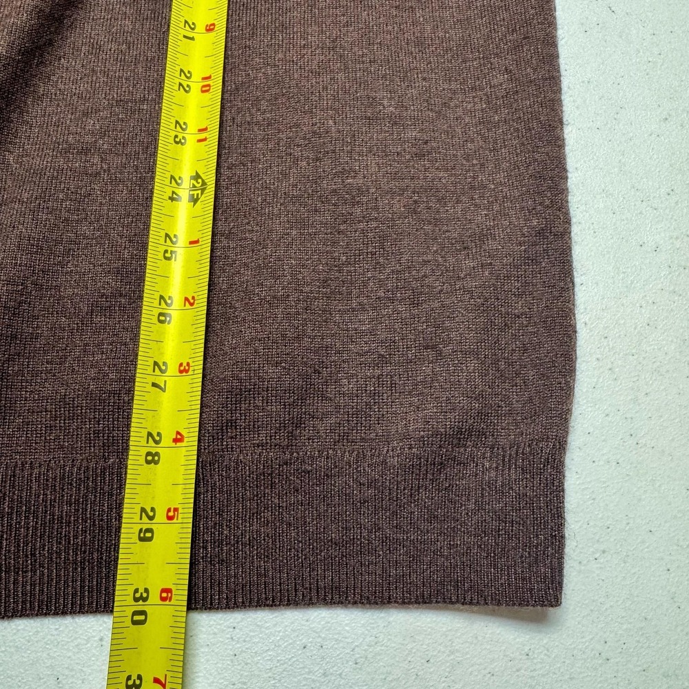 Jos A Bank Sweater Vest Mens 2XL Brown Merino Wool V‎ Neck Traveler Collection - Picture 5 of 6